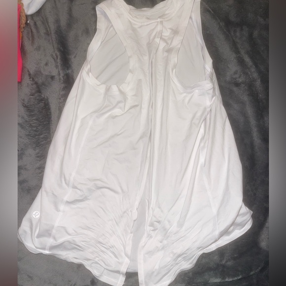 White lulu lemon tie back tank top - Picture 3 of 3
